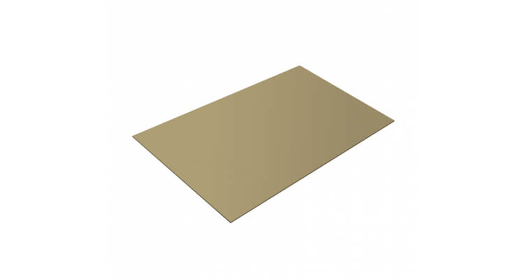 Плоский лист 0.4 PE с пленкой RAL 1014 слоновая кость