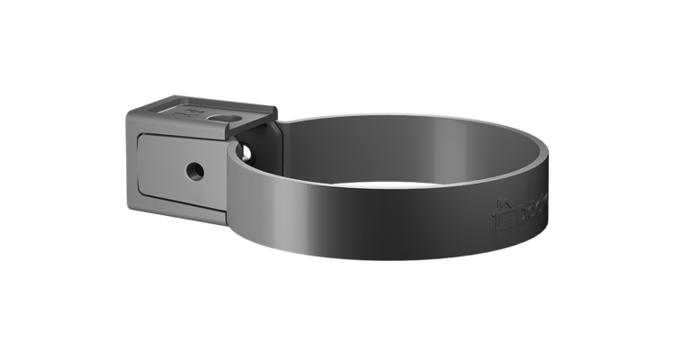 Хомут универсальный для водосточной трубы Premium, графит