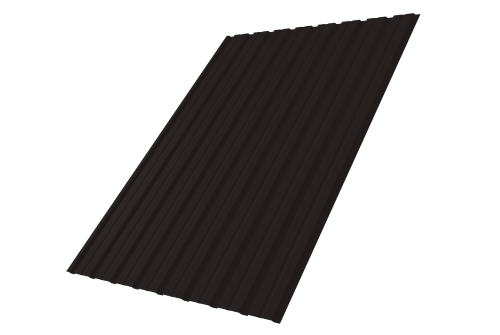 Профнастил С10В 0.5 Satin Мatt RAL 9005 черный