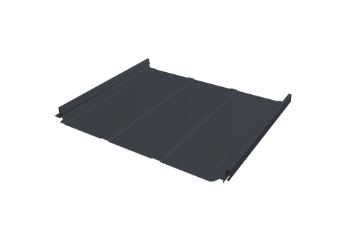 Кликфальц Pro Line Grand Line 0,5 Satin с пленкой на замках RAL 7024 мокрый асфальт