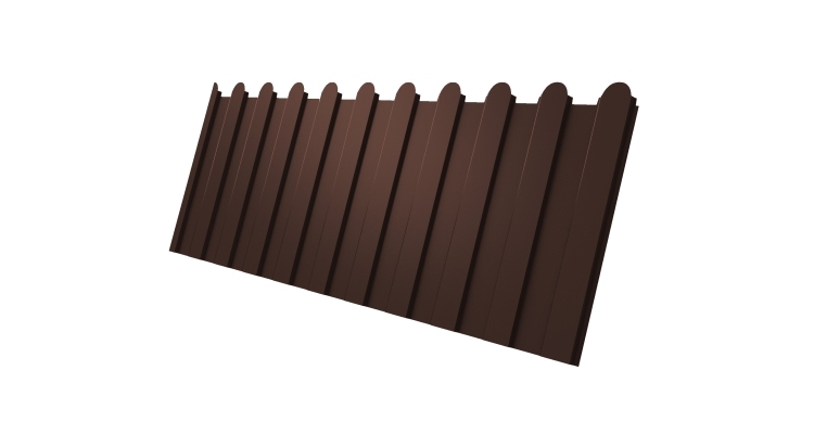 Профнастил С8А фигурный 0,45 Drap TwinColor RAL 8017 шоколад