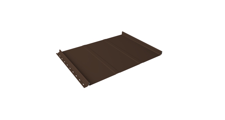 Кликфальц Line Grand Line 0.5 Satin Matt TX с пленкой на замках RAL 8017 шоколад