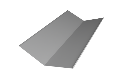 Планка ендовы нижней 300х300 0,5 Satin с пленкой RAL 9006бело-алюминиевый (2м)