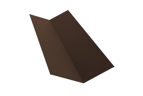Планка ендовы верхней 145х145 0,4 PE-Double с пленкой RAL 8017 шоколад (2м)