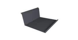 Планка примыкания нижняя 20х122х260х15 0,5 Satin Matt TX RAL 7024 мокрый асфальт (2м)