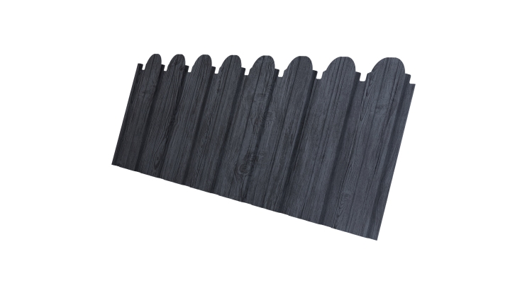 Профнастил C10B фигурный 0.45 Print Premium Grey Wood TwinColor