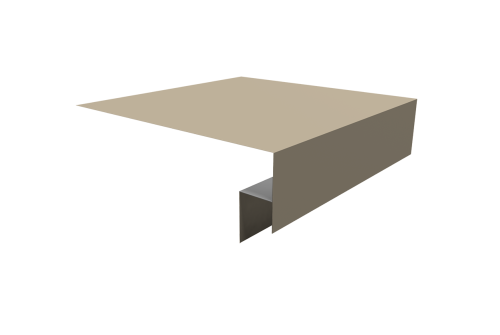 Планка околооконная сложная Блок-хаус new 200х50х27 0,45 Drap TX RAL 1015 светлая слоновая кость (2м)