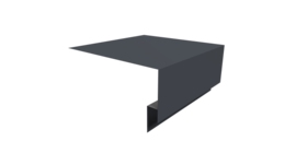 Планка околооконная сложная Блок-хаус new 250х75х27 0,5 Satin с пленкой RAL 7024 мокрый асфальт (2м)