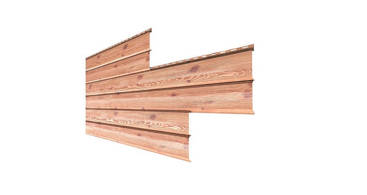 Сайдинг Металл Профиль Lбрус-XL-Н-14х335 (ECOSTEEL_T-12-Золотой Орех-0.45)