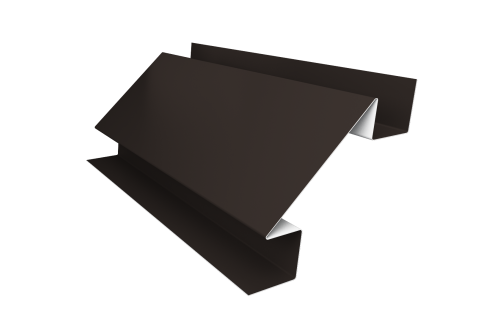 Планка угла внутреннего сложного Экобрус Grand Line 0,5 Satin с пленкой RR 32 темно-коричневый (3м)
