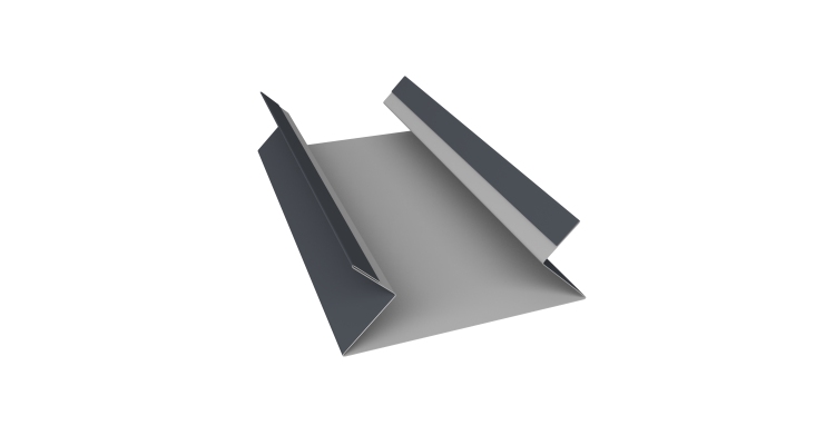 Планка угла внутреннего составная верхняя 0,45 Drap ST RAL 7024 мокрый асфальт (3м)