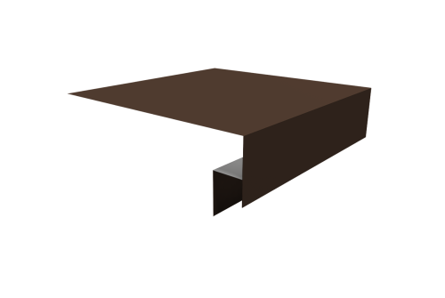 Планка околооконная сложная Экобрус Grand Line 200х50х25 0,5 Satin с пленкой RAL 8017 шоколад (3м)