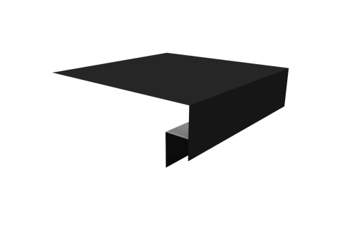 Планка околооконная сложная Экобрус Grand Line 200х50х25 0,5 Satin с пленкой RAL 9005 черный (3м)