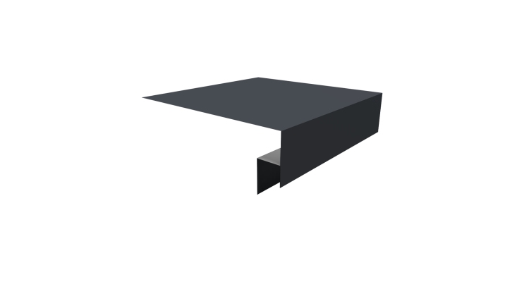 Планка околооконная сложная Экобрус Grand Line 250х50х25 0,5 Drap RAL 7024 мокрый асфальт (3м)