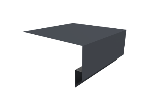 Планка околооконная сложная Экобрус Grand Line 250х75х25 0,5 Drap TX RAL 7024 мокрый асфальт (2м)