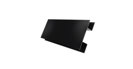 Планка H-образная стыковочная сложная 0,45 Drap TX RAL 9005 черный (2м)