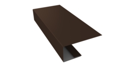 J-Профиль 18мм 0,5 Satin с пленкой RAL 8017 шоколад (3м)