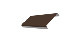 Ламель обратная 125 забора жалюзи Texas стартовая/финишная для калиток и ворот 0,5 Drap с пленкой RAL 8017 шоколад