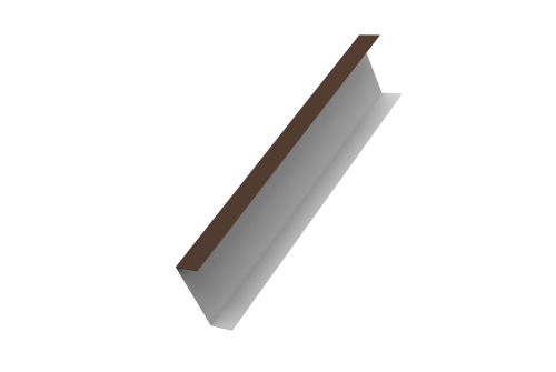 Декоративная накладка на столб универсальная 62х55 для забора жалюзи 0,7 PE RAL 8017 шоколад (2м)