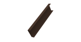 Декоративная накладка на столб универсальная 62х55 для забора жалюзи 0,45 Drap TwinColor RAL 8017 шоколад (1,8м)