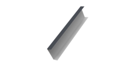 Декоративная накладка на столб универсальная 80х80 для забора жалюзи 0,45 Drap TX RAL 7024 мокрый асфальт (2,5м)