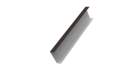 Декоративная накладка на столб универсальная 80х80 для забора жалюзи 0,5 Rooftop Бархат RR 32 темно-коричневый (2м)