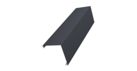 Декоративная накладка на столб универсальная угловая 60х60 для забора жалюзи 0,45 Drap RAL 7024 мокрый асфальт (1,8м)