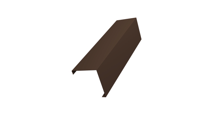 Декоративная накладка на столб универсальная угловая 60х60 для забора жалюзи 0,5 Atlas X RAL 8017 шоколад (1,8м)