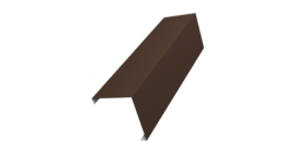 Декоративная накладка на столб универсальная угловая 62х55 для забора жалюзи 0,5 Drap RAL 8017 шоколад (1,8м)