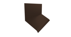 Планка примыкание верхнее к стене фальц Grand Line 150х130х20 0,45 Drap ST RAL 8017 шоколад (2м)