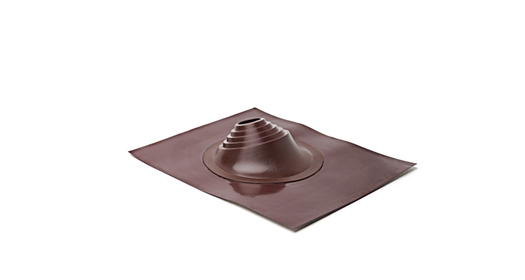 Проходной элемент MF угловой №1 (75-200мм) +240 силиконовый (металлический окрашенный фланец) коричневый