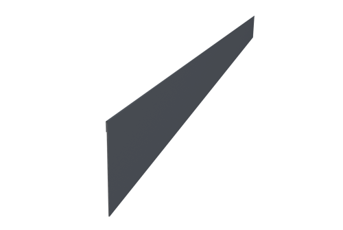 Ламель забора жалюзи Palermo стартовая/финишная для калиток и ворот 0,5 Satin Matt TX RAL 7024 мокрый асфальт