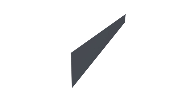 Ламель забора жалюзи Palermo стартовая/финишная для калиток и ворот 0,5 Satin RAL 7024 мокрый асфальт