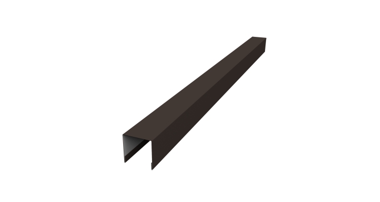 Планка вертикальная лицевая для забора жалюзи Palermo 0,5 Rooftop Бархат RR 32 темно-коричневый (1,8м)