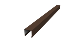 Планка вертикальная лицевая для забора жалюзи Palermo 0,5 PurPro RAL 8017 шоколад (2м)