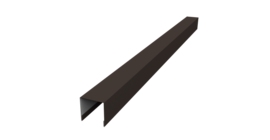 Планка вертикальная лицевая для забора жалюзи Palermo 0,45 Drap TX RR 32 темно-коричневый (2,5м)