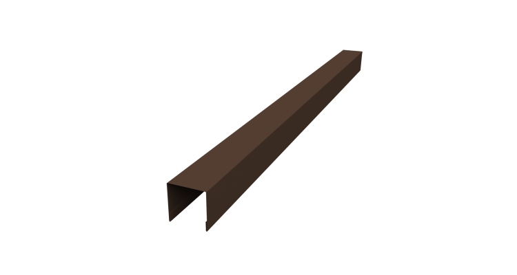 Планка вертикальная лицевая для забора жалюзи Palermo 0,45 Drap TwinColor RAL 8017 шоколад (3м)