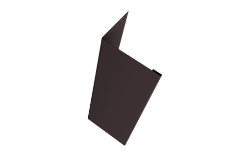 Нащельник для калиток и ворот 25х35 жалюзи Milan, Tokyo, Palermo 0,45 Drap-double TX RR 32 темно-коричневый (L1,68)