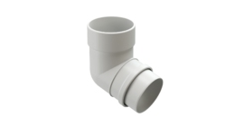 Колено 72˚ для водосточной трубы LUX, пломбир